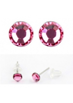 Bijuterii - Cercei LITTLE SHINE rose cu cristale swarovski