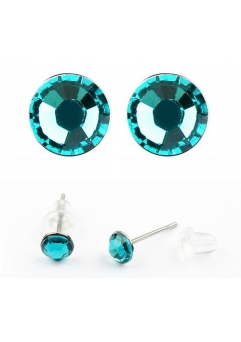 Cercei cu cristale - Cercei LITTLE SHINE turquoise  cu cristale swarovski