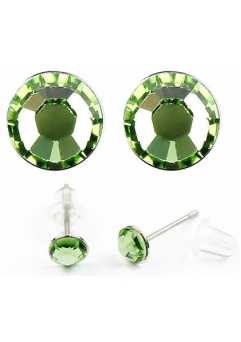 Cercei LITTLE SHINE green-peridot cu cristale swarovski Cercei LITTLE SHINE green-peridot cu cristale swarovski
