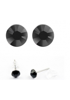 Cercei cu cristale - Cercei LITTLE SHINE black cu cristale swarovski