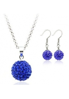 Bijuterii - Set bijuteriii SHAMBALA lung blue-capri cu cristale