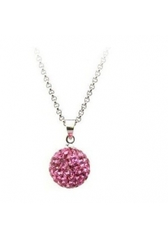 Bijuterii - Pandant SHAMBALA rose cu cristale