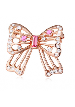 Brosa Funda rose 1031 cu cristale Swarovski si placata cu aur 18K  garantie 6 luni [1]