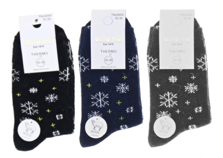 5in1 Sosete de dama, thermo din lana,  tematica de craciun, set 5 perechi, TNV6909 [0]