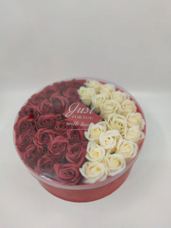 Aranjament floral cu 35 trandafiri din sapun AC-R203 LUXURY MOONLIGHT [1]