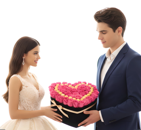 Aranjament Floral Fererro Pink, cu Trandafiri din sapun [1]