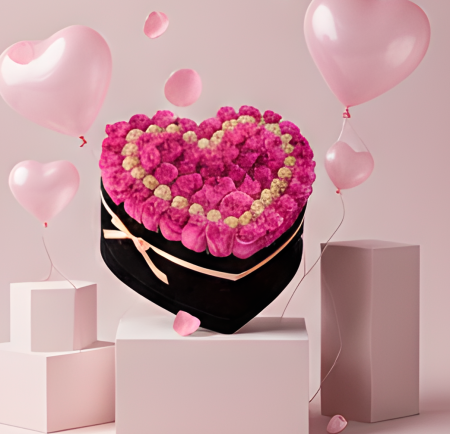 Aranjament Floral Fererro Pink, cu Trandafiri din sapun [6]