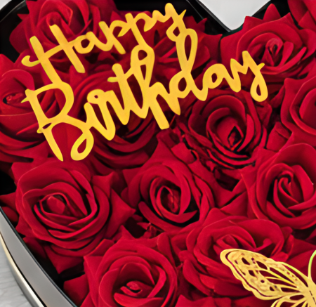 Aranjament Floral Heart Red cu Trandafiri din sapun [3]