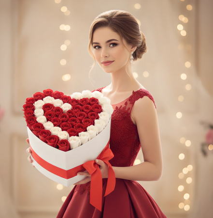 Pachete si seturi cadou femei - Aranjament cu trandafiri din sapun LOVE roz