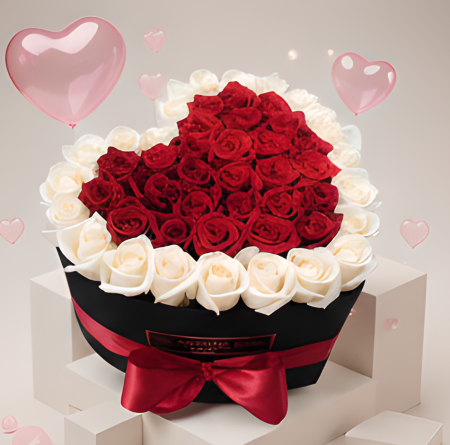 Aranjament cu trandafiri din sapun LOVE roz [5]