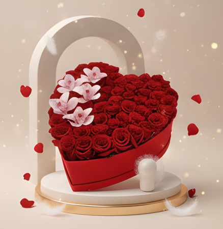 Aranjament Floral LOVE cu Trandafiri din Sapun Cadou perfect si elegant [2]