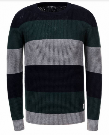 Fashion - Bluza barbati casual LA BAZA GATULUI, culori gri verde bleomarin MMY-9136