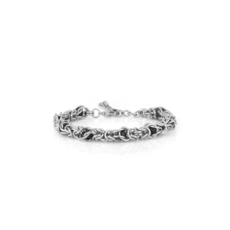 Bijuterii din inox - Bratara argintie, Daniel Klein, pentru barbati, din otel inoxidabil, DKJ.15.10002-1