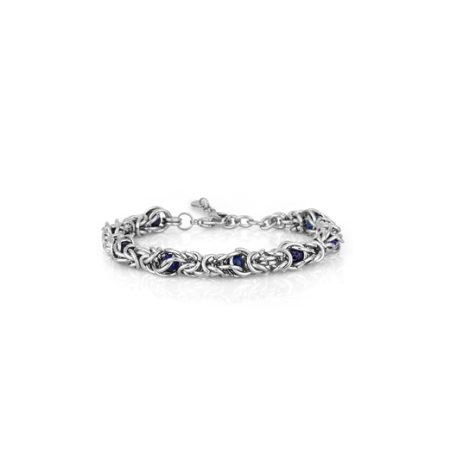 Bijuterii din inox - Bratara argintie, Daniel Klein, pentru barbati, din otel inoxidabil, DKJ.15.10002-2