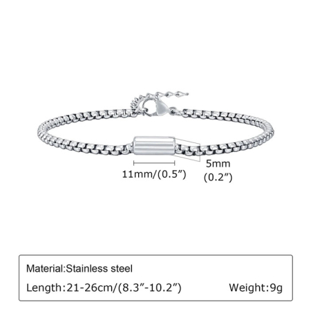 Bratara argintie, Thia Jewelry S.Steel, pentru barbati, din otel inoxidabil, JC-BR2052-8 [1]