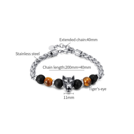 Bratara argintie, Thia Jewelry S.Steel, pentru barbati, din otel inoxidabil, JC-GS1474-8 [2]