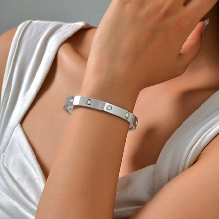 Bratara argintie, Thia Jewelry S.Steel, pentru dama, din otel inoxidabil, JC-B478-8 [1]