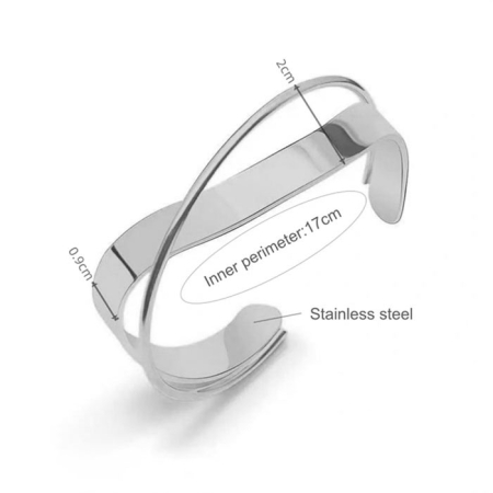 Bratara argintie, Thia Jewelry S.Steel, pentru dama, din otel inoxidabil, JC-BZ195-8 [1]