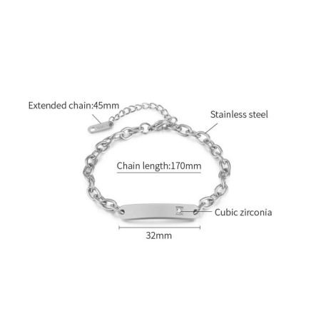 Bratara argintie, Thia Jewelry S.Steel, pentru dama, din otel inoxidabil, JC-GS1398-8 [2]