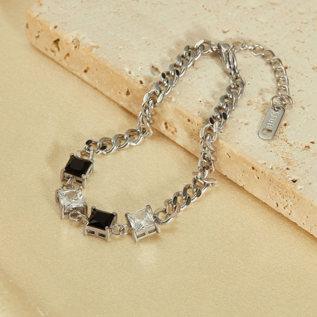 Bratara argintie, Thia Jewelry S.Steel, pentru dama, din otel inoxidabil, JC-GS1528-8 [1]