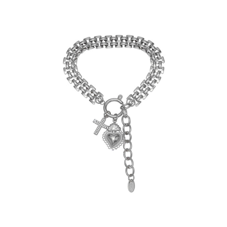 Bijuterii din inox - Bratara argintie, Thia Jewelry S.Steel, pentru dama, din otel inoxidabil, JC-NTXP476-1-8