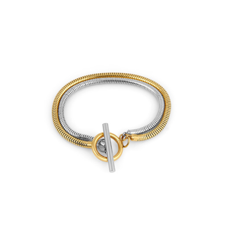 Fashion - Bratara aurie, Daniel Klein, pentru dama, din otel inoxidabil, DKJ.12.10009-3