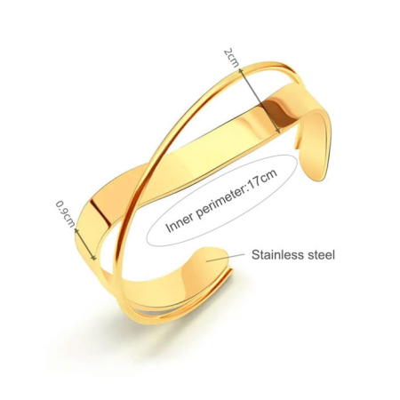 Bratara aurie, Thia Jewelry S.Steel, pentru dama, din otel inoxidabil, JC-BZ195-9 [2]