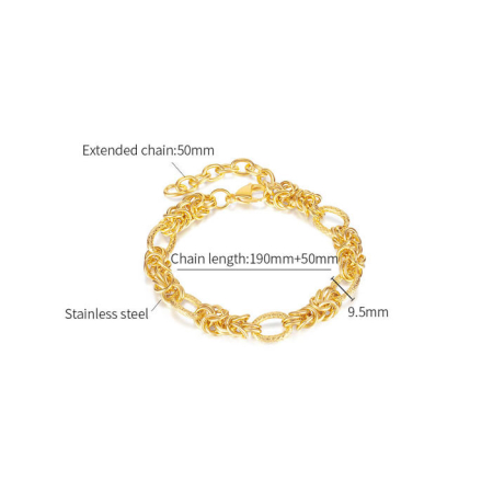 Bratara aurie, Thia Jewelry S.Steel, pentru dama, din otel inoxidabil, JC-GS1285-9 [1]