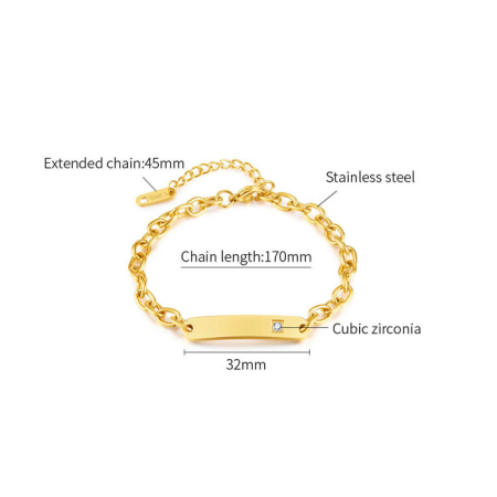 Bratara aurie, Thia Jewelry S.Steel, pentru dama, din otel inoxidabil, JC-GS1398-9 [2]