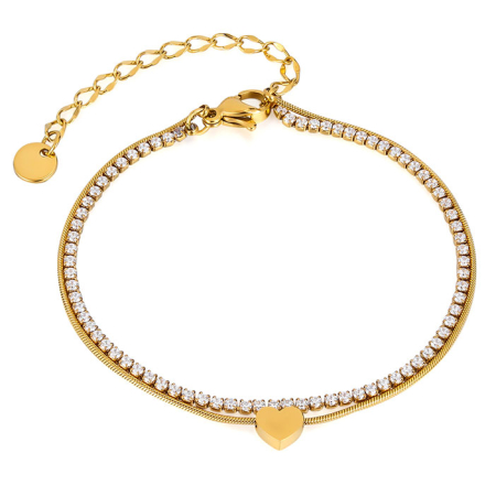 Bijuterii din inox - Bratara aurie, Thia Jewelry S.Steel, pentru dama, din otel inoxidabil, JC-GS1726-9