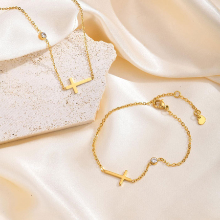 Bratara aurie, Thia Jewelry S.Steel, pentru dama, din otel inoxidabil, JC-NC782B-9 [1]