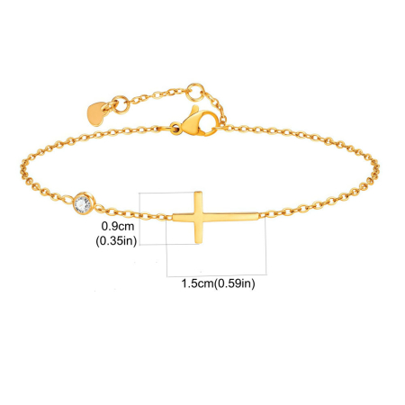 Bratara aurie, Thia Jewelry S.Steel, pentru dama, din otel inoxidabil, JC-NC782B-9 [2]