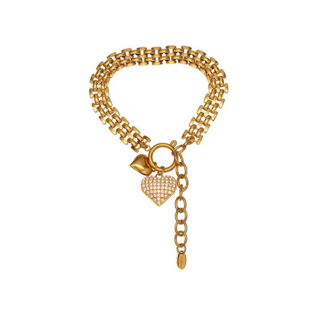 Bijuterii din inox - Bratara aurie, Thia Jewelry S.Steel, pentru dama, din otel inoxidabil, JC-NTXP476-0-9