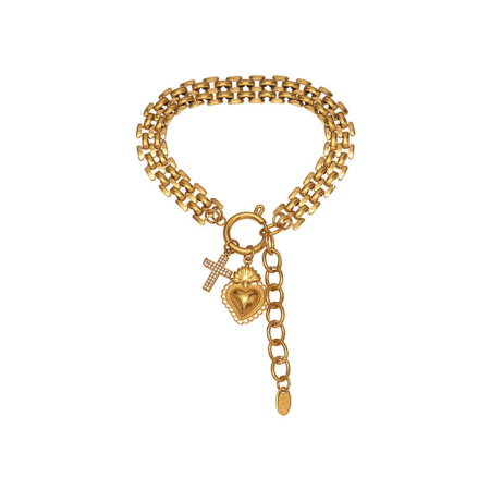 Bijuterii din inox - Bratara aurie, Thia Jewelry S.Steel, pentru dama, din otel inoxidabil, JC-NTXP476-1-9