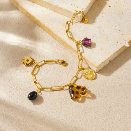 Bratara aurie, Thia Jewelry S.Steel, pentru dama, din otel inoxidabil, NH-B068-9 [2]