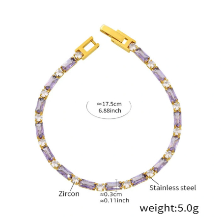 Bratara mov, Thia Jewelry S.Steel, pentru dama, din otel inoxidabil, JC-BE595-21 [1]