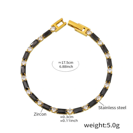 Bratara neagra, Thia Jewelry S.Steel, pentru dama, din otel inoxidabil, JC-BE595-23 [1]