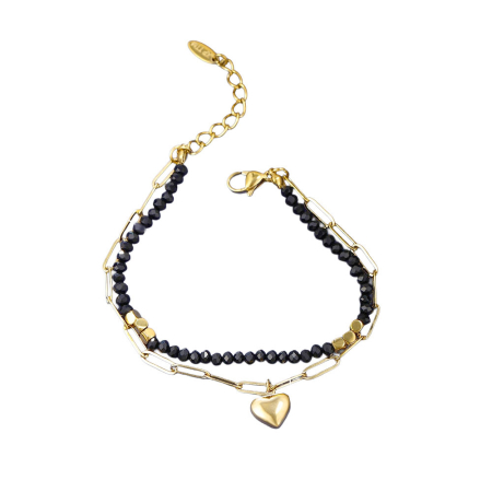 Fashion - Bratara neagra, Thia Jewelry S.Steel, pentru dama, din otel inoxidabil, NH-B011-23