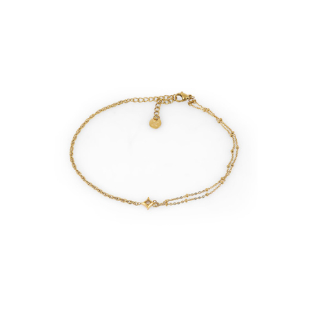 Fashion - Bratara picior decorata cu zirconii; lungime bratara 240 mm si prelungire 50 mm