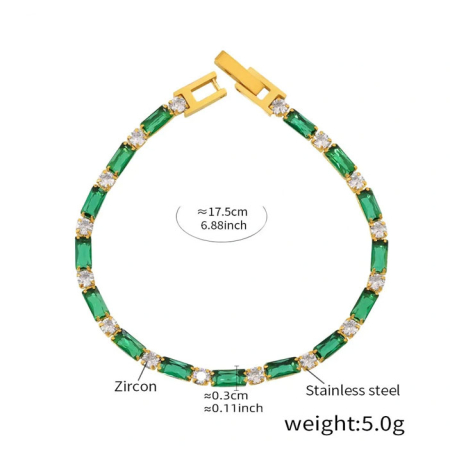 Bratara verde, Thia Jewelry S.Steel, pentru dama, din otel inoxidabil, JC-BE595-32 [1]