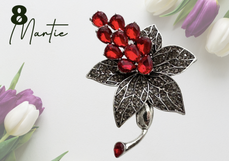 Brosa Sweet Flower red  6x8 cm  BR23.027 [0]