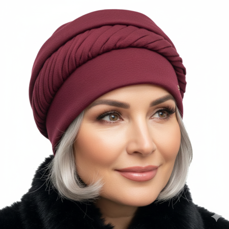 Caciula de dama MIA din angora, captuseala din polar, culoare bordo MIA25 [1]