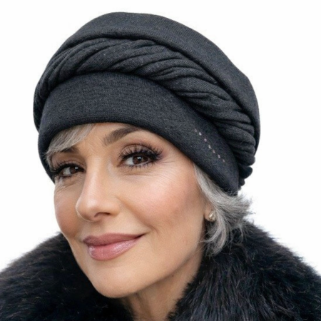 Caciula de dama MIA din angora, captuseala din polar, culoare neagra, MIA21 [4]