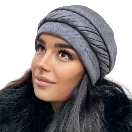 Caciula de dama MIA din angora, captuseala din polar, culoare gri, MIA22 [1]