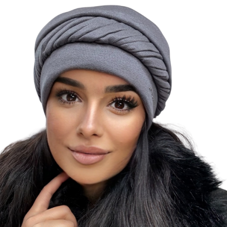 Caciula de dama MIA din angora, captuseala din polar, culoare gri, MIA22 [3]