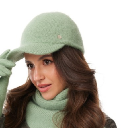 Caciuli si palarii dama - Caciula de dama moderna  MIRUNA 100% lana, marime universala  AN23.10.6003 verde made  Polonia