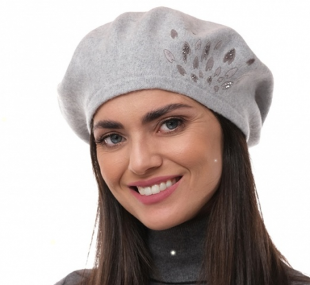 Caciula de dama stil bereta 100% lana, marime universala  BA23.03.699 pink Rabionek Polonia [1]