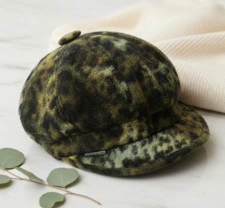 Caciula de dama stil bereta cu cozoroc 100% lana, marime universala TTO22.01.T05 verde Rabionek Polonia [1]