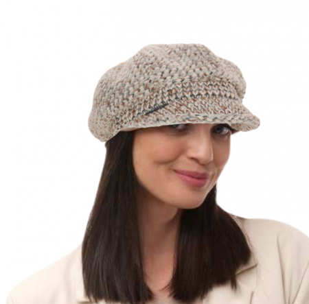 Caciula de dama stil bereta EMILIA cu cozoroc 100% lana  TTO22.01.T037 Rabionek Polonia [2]