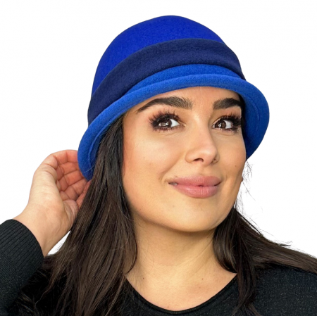 Palarie de dama  MANDY tip galeata 100% lana, marime 58-60 D24.01 M albastru  Rabionek Polonia [1]